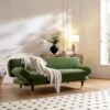Solna 2-Seater Sofa Bed, Moss Green Velvet