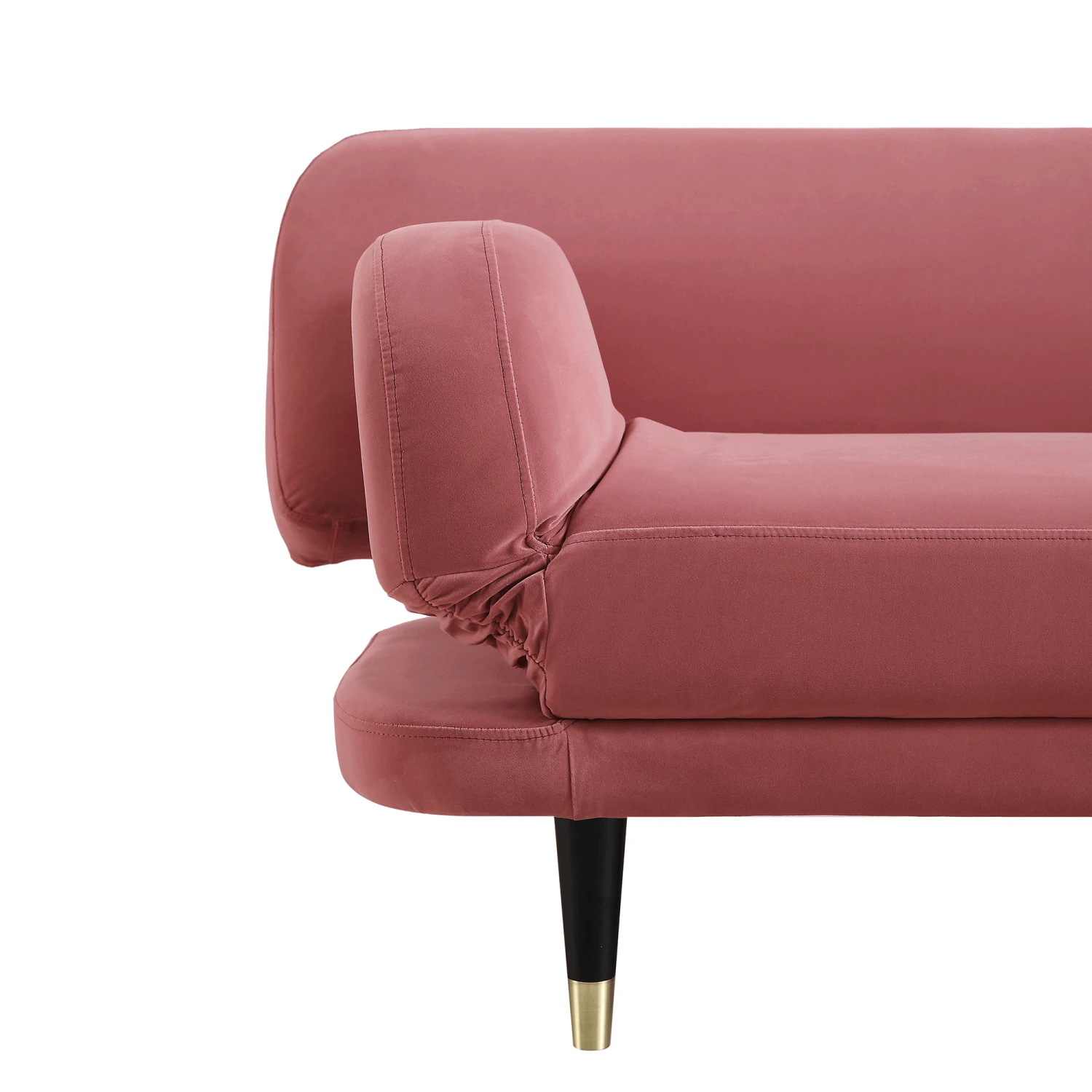 Solna 2-Seater Sofa Bed, Dusty Rose Velvet 8 Solna 2-Seater Sofa Bed, Dusty Rose Velvet - Image 6