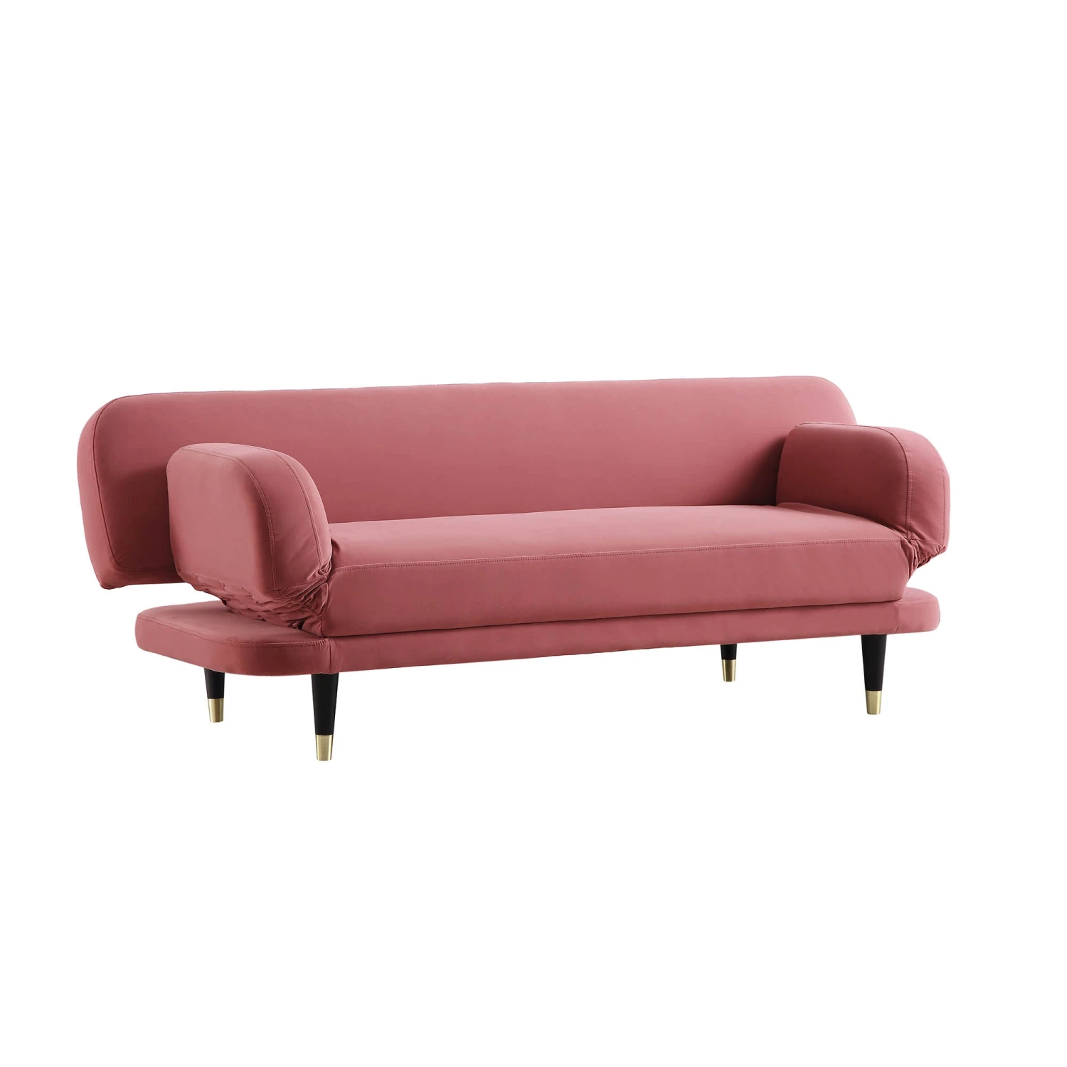Solna 2-Seater Sofa Bed, Dusty Rose Velvet 11 Solna 2-Seater Sofa Bed, Dusty Rose Velvet - Image 9