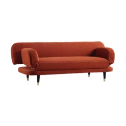 Solna 2-Seater Sofa Bed, Rust Velvet -Entreprise Cc Shop GCSF 2277 RUST VEL GIF1
