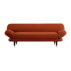 Solna 2-Seater Sofa Bed, Rust Velvet -Entreprise Cc Shop GCSF 2277 RUST VEL WB1