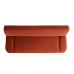 Solna 2-Seater Sofa Bed, Rust Velvet -Entreprise Cc Shop GCSF 2277 RUST VEL WB6
