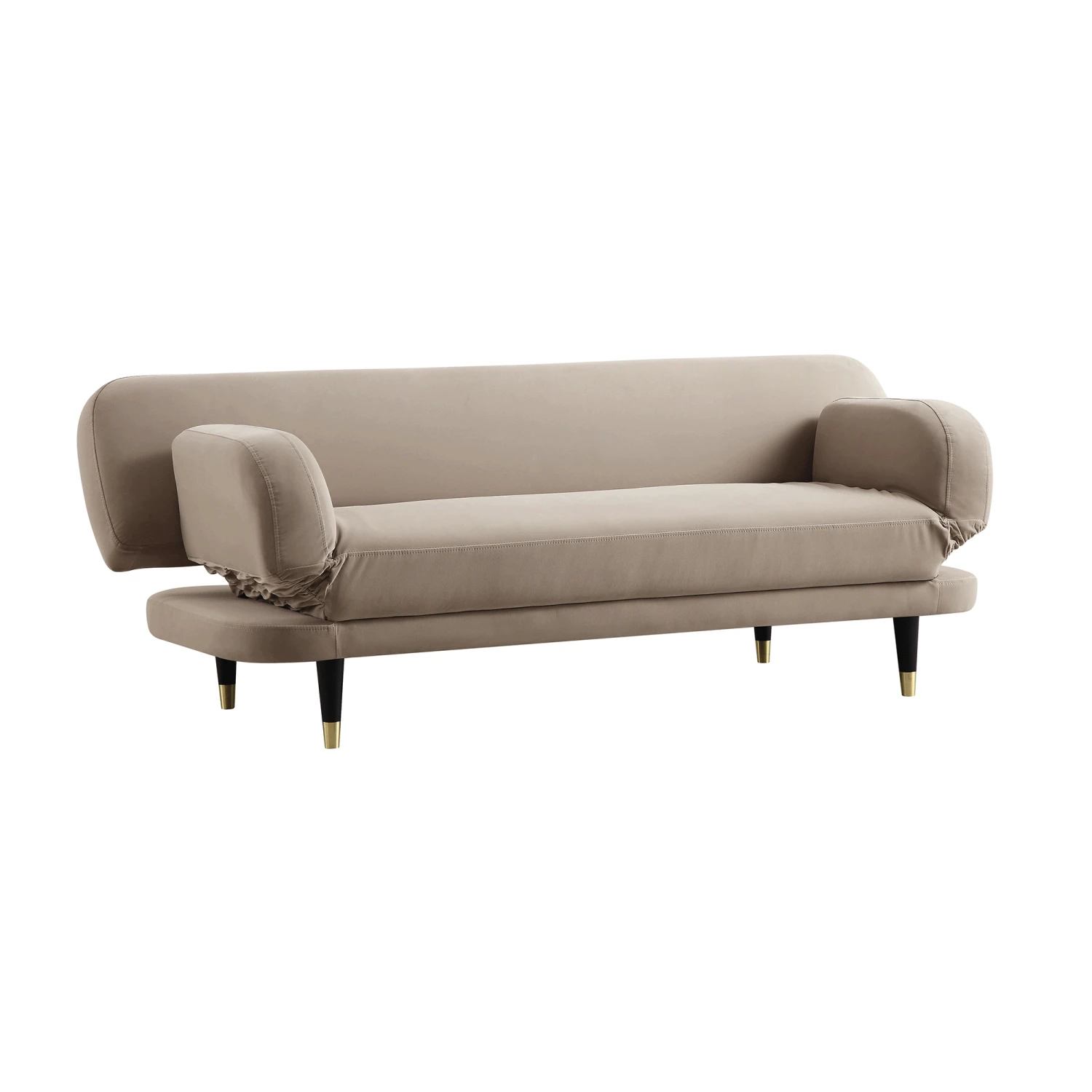 Solna 2-Seater Sofa Bed, Mink Velvet 7 Solna 2-Seater Sofa Bed, Mink Velvet - Image 5