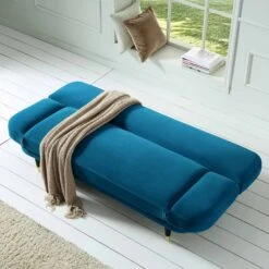 Solna 2-Seater Sofa Bed, Teal Velvet -Entreprise Cc Shop GCSF 2277 TEAL VEL scene2