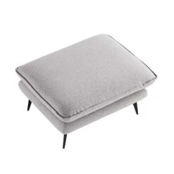 Obriel Grey Marl Fabric Footstool -Entreprise Cc Shop GCSF 2299 GREY FAB STOOL WB3