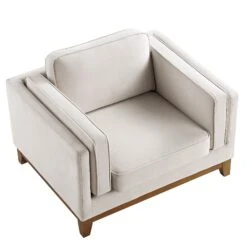 Dipley Champagne Velvet Sofa, 1-Seater -Entreprise Cc Shop GCSF 2339 CHAMP VEL 1ST WB4