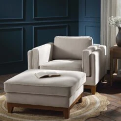 Dipley Champagne Velvet Sofa, 1-Seater -Entreprise Cc Shop GCSF 2339 CHAMP VEL 1ST scene2