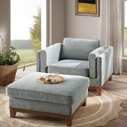 Dipley Sage Fabric Sofa, 1-Seater -Entreprise Cc Shop GCSF 2339 SAGE WOV 1ST scene2