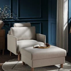 Timber Oatmeal Fabric Armchair -Entreprise Cc Shop GCSF 2348 OAT FAB 1ST scene2