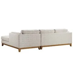 Dipley Oatmeal Woven Fabric Sofa, Grande Chaise Sofa Right Hand -Entreprise Cc Shop GCSF 2398 OAT WOV RIGHT WB6