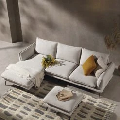 Obriel Oatmeal Fabric Sofa, Grande Chaise Sofa Left Hand 15 Obriel Oatmeal Fabric Sofa, Grande Chaise Sofa Left Hand -Entreprise Cc Shop GCSF 2400 OAT FAB LEFT scene2