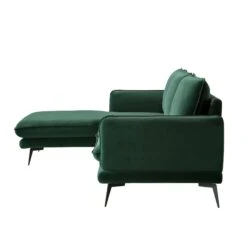 Obriel Forest Green Velvet Sofa, Grande Chaise Sofa Left Hand -Entreprise Cc Shop GCSF 2400 PINE VEL LEFT WB5