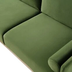 Timber Fern Green Velvet Sofa, Large 3-Seater Chaise Sofa Left Hand -Entreprise Cc Shop GCSF 2402 MOSS VEL LEFT detail2
