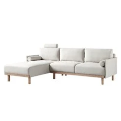 Timber Oatmeal Fabric Sofa, Large 3-Seater Chaise Sofa Left Hand -Entreprise Cc Shop GCSF 2402 OAT FAB LEFT WB1