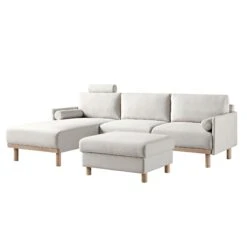 Timber Oatmeal Fabric Sofa, Large 3-Seater Chaise Sofa Left Hand -Entreprise Cc Shop GCSF 2402 OAT FAB LEFT WB2