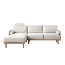 Timber Oatmeal Fabric Sofa, Large 3-Seater Chaise Sofa Left Hand -Entreprise Cc Shop GCSF 2402 OAT FAB LEFT WB3