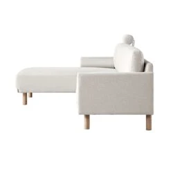 Timber Oatmeal Fabric Sofa, Large 3-Seater Chaise Sofa Left Hand -Entreprise Cc Shop GCSF 2402 OAT FAB LEFT WB4