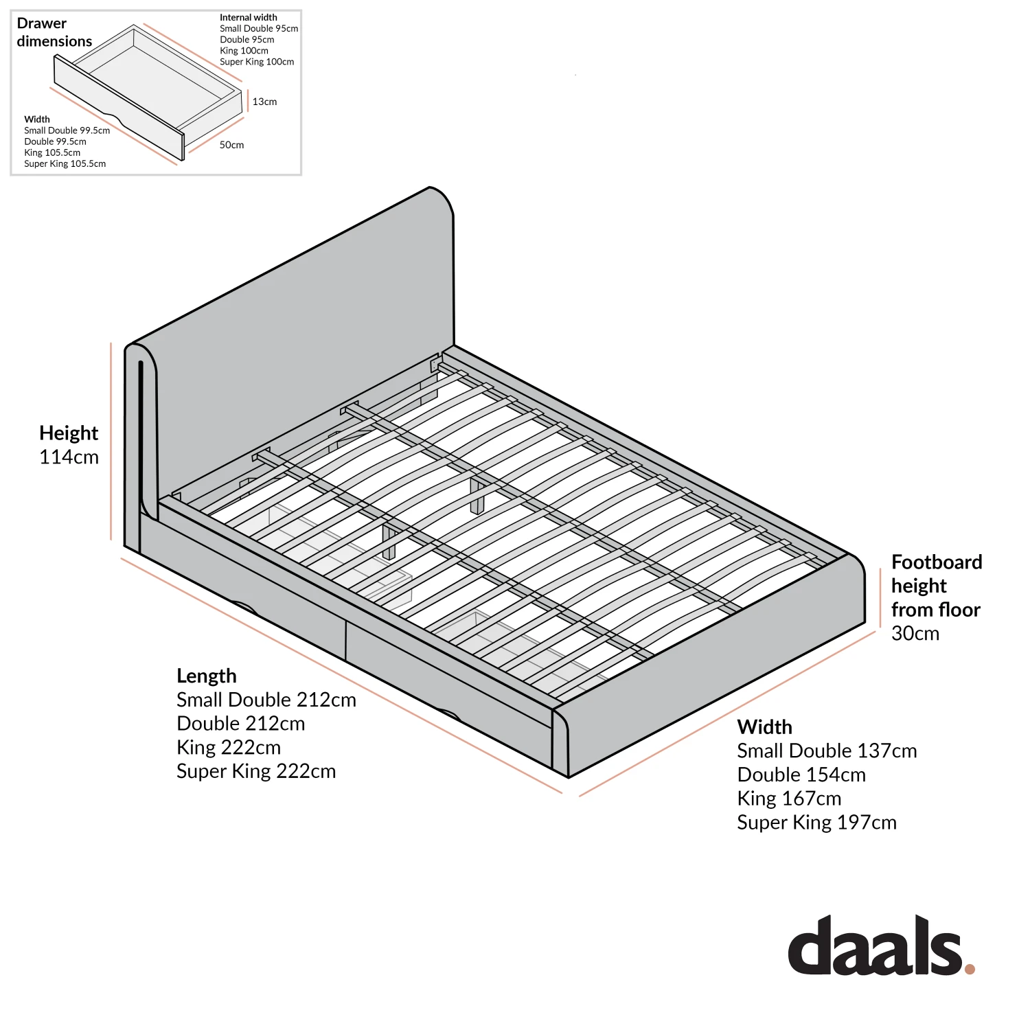 Hampstead Ecru Boucle Curved Bed With 4-Drawer Storage 7 Hampstead Ecru Boucle Curved Bed With 4-Drawer Storage - Image 5