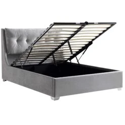 Hadley Grey Velvet Ottoman Storage Bed -Entreprise Cc Shop JAH 010 GREYVEL WB2