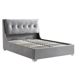 Hadley Grey Velvet Ottoman Storage Bed -Entreprise Cc Shop JAH 010 GREYVEL WB4