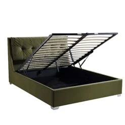 Hadley Moss Green Velvet Ottoman Storage Bed -Entreprise Cc Shop JAH 010 MOSS VEL WB3