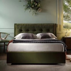 Hadley Moss Green Velvet Ottoman Storage Bed -Entreprise Cc Shop JAH 010 MOSS VEL scene1