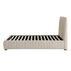 Helia Pleated Ottoman Storage Bed, Beige Boucle -Entreprise Cc Shop JAH 012 BEIGE BOUCLE WB5