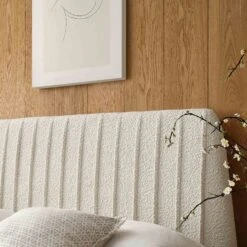 Helia Pleated Ottoman Storage Bed, Beige Boucle -Entreprise Cc Shop JAH 012 BEIGE BOUCLE scene4