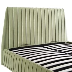 Helia Pleated Ottoman Storage Bed, Lichen Velvet -Entreprise Cc Shop JAH 012 LICHEN VEL detail1