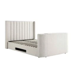 Wilton White Boucle Ottoman TV Bed -Entreprise Cc Shop JAH 015 ECRU BOU WB2