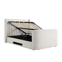 Wilton White Boucle Ottoman TV Bed -Entreprise Cc Shop JAH 015 ECRU BOU WB3