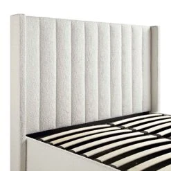 Wilton White Boucle Ottoman TV Bed -Entreprise Cc Shop JAH 015 ECRU BOU detail1