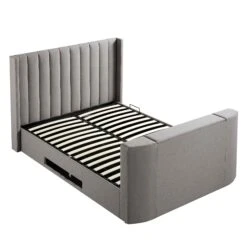 Wilton Grey Fabric Ottoman TV Bed -Entreprise Cc Shop JAH 015 GREY FAB WB3