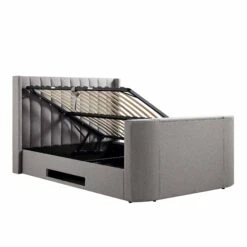 Wilton Grey Fabric Ottoman TV Bed -Entreprise Cc Shop JAH 015 GREY FAB WB5