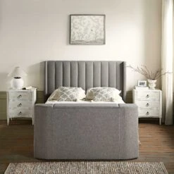 Wilton Grey Fabric Ottoman TV Bed -Entreprise Cc Shop JAH 015 GREY FAB scene2