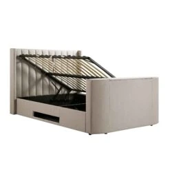 Wilton Warm Stone Fabric Ottoman TV Bed -Entreprise Cc Shop JAH 015 SAND FAB WB3