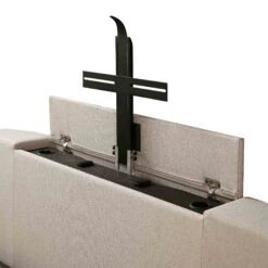 Wilton Warm Stone Fabric Ottoman TV Bed -Entreprise Cc Shop JAH 015 SAND FAB detail4