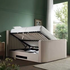 Wilton Champagne Velvet Ottoman TV Bed 22 Wilton Champagne Velvet Ottoman TV Bed -Entreprise Cc Shop JAH 015 STONE VEL scene2