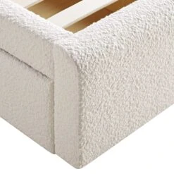 Hampstead Ecru Boucle Curved Bed With 4-Drawer Storage 27 Hampstead Ecru Boucle Curved Bed With 4-Drawer Storage -Entreprise Cc Shop JAH 016 ECRU BOU 4DRAWER detail2