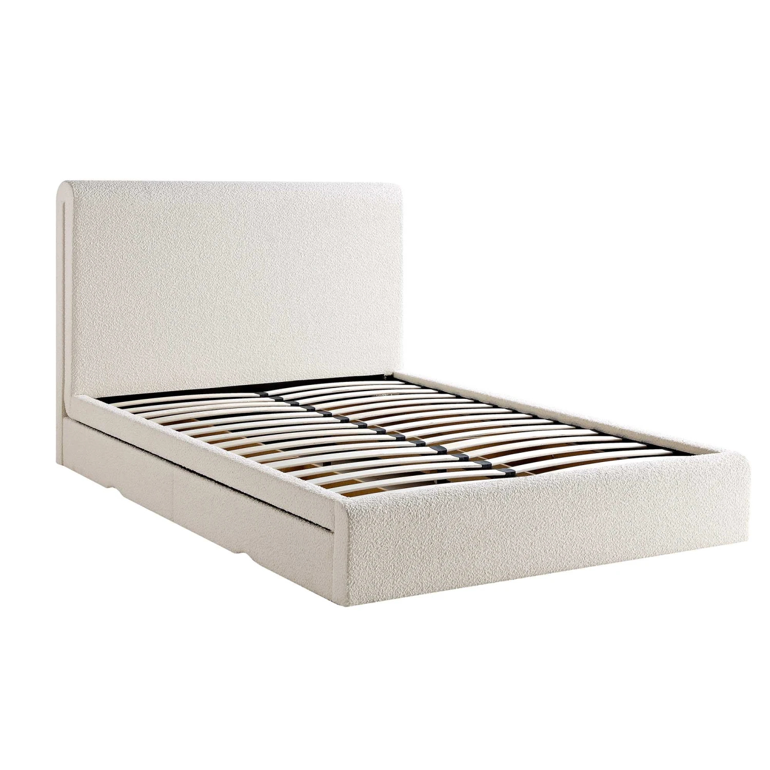 Hampstead Ecru Boucle Curved Bed With 4-Drawer Storage 8 Hampstead Ecru Boucle Curved Bed With 4-Drawer Storage - Image 6