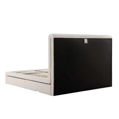 Hampstead Ecru Boucle Curved Bed With 4-Drawer Storage 24 Hampstead Ecru Boucle Curved Bed With 4-Drawer Storage -Entreprise Cc Shop JAH 016 ECRU BOU withdrawer WB5