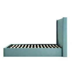 Wilton Seafoam Blue Velvet Ottoman Storage Bed -Entreprise Cc Shop JAH 017 BLUE VEL WB5