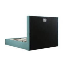 Wilton Seafoam Blue Velvet Ottoman Storage Bed -Entreprise Cc Shop JAH 017 BLUE VEL WB6