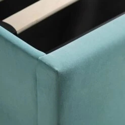Wilton Seafoam Blue Velvet Ottoman Storage Bed -Entreprise Cc Shop JAH 017 BLUE VEL detail4