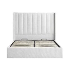 Wilton White Boucle Ottoman Storage Bed -Entreprise Cc Shop JAH 017 ECRU BOU WB1