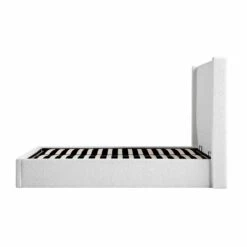 Wilton White Boucle Ottoman Storage Bed -Entreprise Cc Shop JAH 017 ECRU BOU WB4