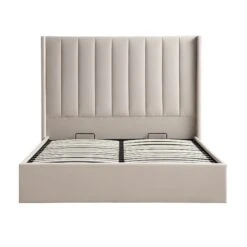 Wilton Champagne Velvet Ottoman Storage Bed -Entreprise Cc Shop JAH 017 STONE VEL WB1