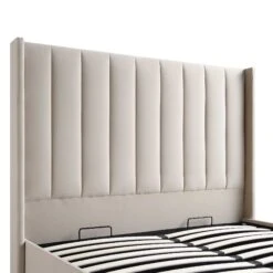 Wilton Champagne Velvet Ottoman Storage Bed -Entreprise Cc Shop JAH 017 STONE VEL detail1