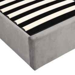 Hartwell Upholstered Ottoman Storage Bed With Nailhead Trim Headboard (Grey Velvet) -Entreprise Cc Shop JAH 02 GREYVEL detail3