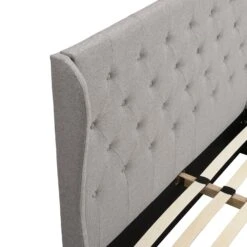 Weston Buttoned Wing Back Upholstered 2-Drawer Storage Bed (Grey Fabric) -Entreprise Cc Shop JAH 03 GREYFAB detail1